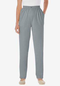 7-Day Straight-Leg Elastic-Waist Cotton Denim Pant