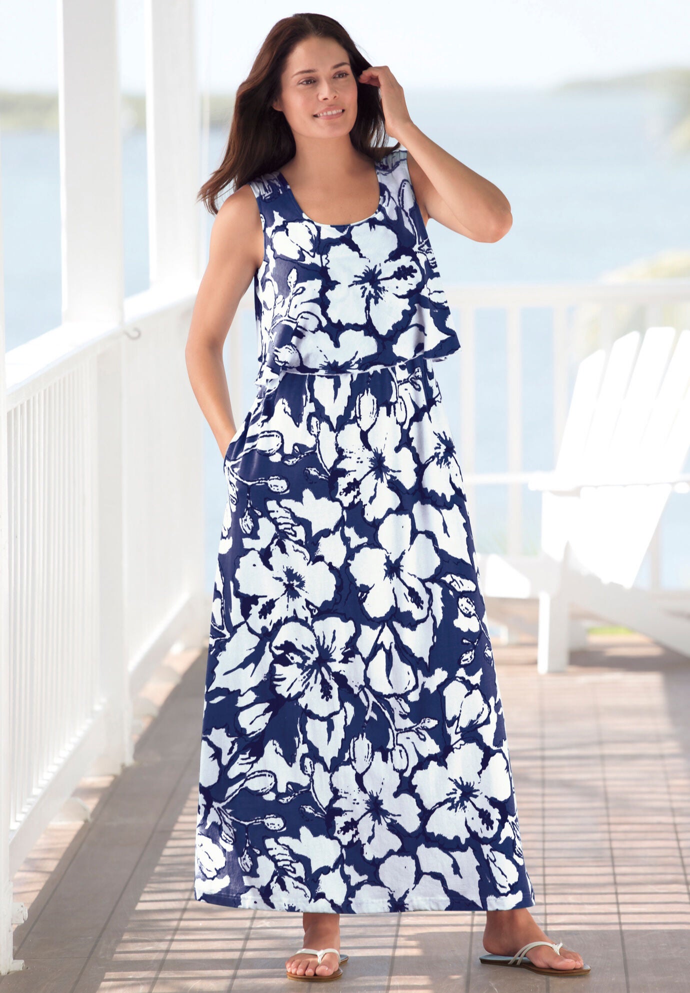Layered Popover Maxi Dress