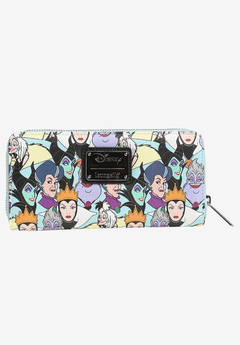 Loungefly x Disney Women's Zip Around Wallet Princess & Villains, MULTI, hi-res image number null