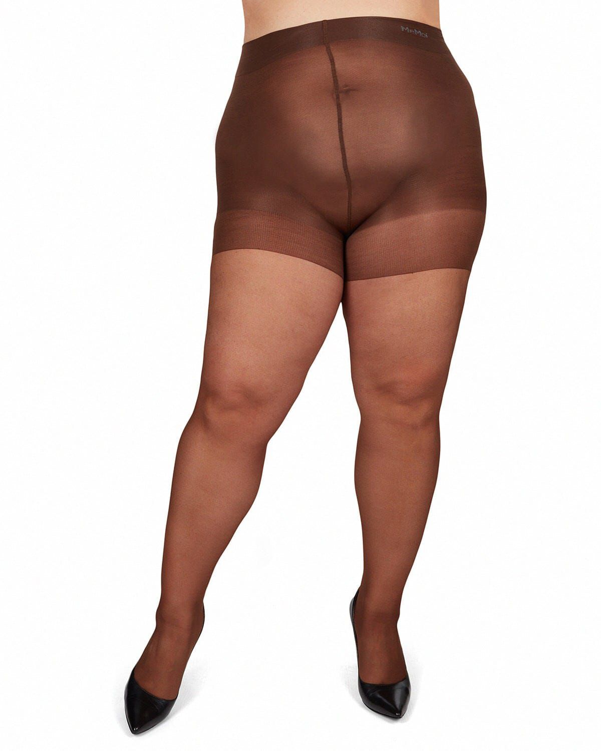 Energizing Plus Size Curvy Control Top Pantyhose, FRENCH COFFEE, alternate image number 1