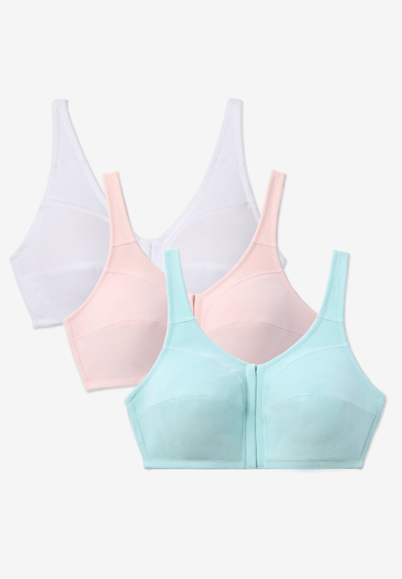 Women Casual Pure Color Wireless Bra 3