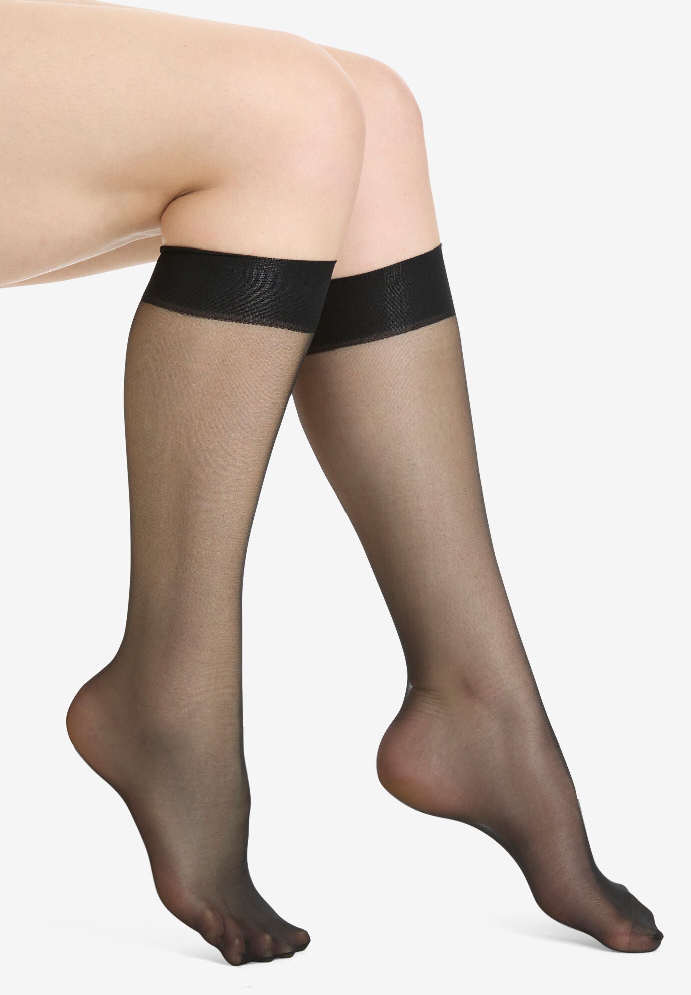 Sheer black knee high socks Clearance
