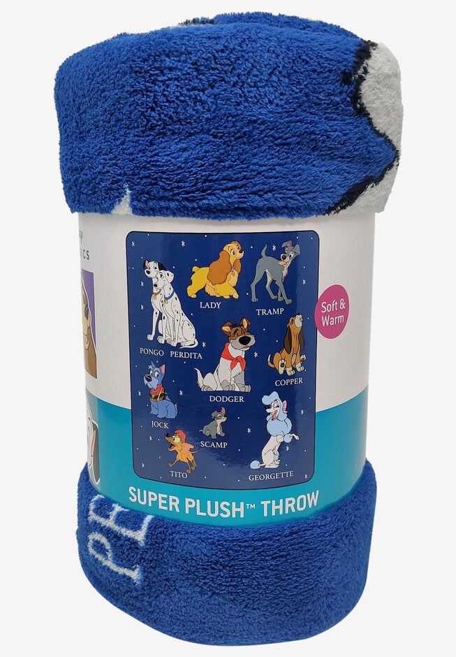 Disney Dogs Throw Blanket 46 inches x 60 inches Plush Lady & The Tramp Jock Dodger Copper, , alternate image number 4