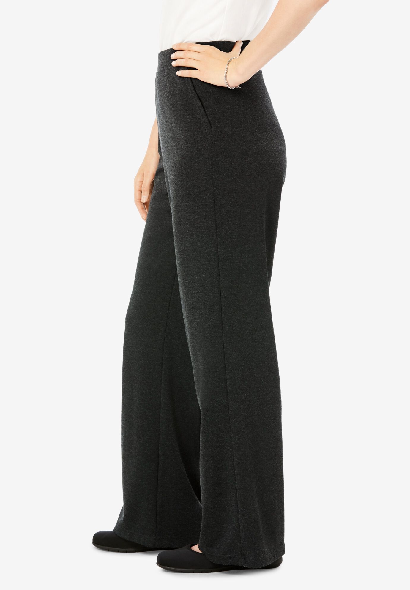 Plus size ponte new arrivals knit wide leg pants