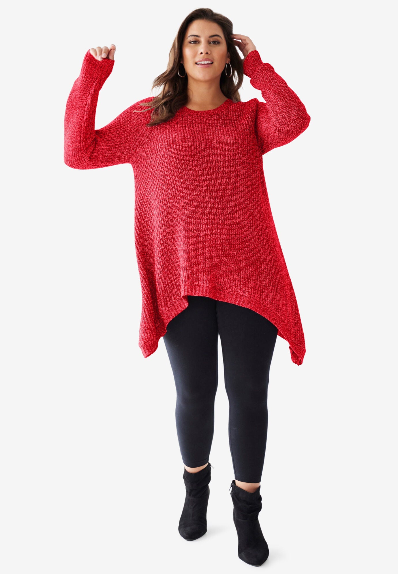 Shark Bite Pullover Tunic Sweater 