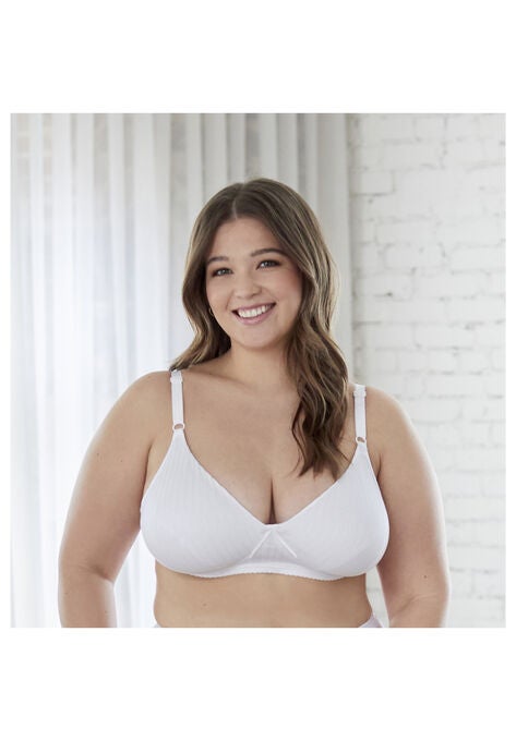 Bestform 5006248 Striped Wireless Cotton Bra With Lightly-Lined Cups, , alternate image number null