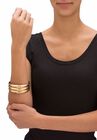 Goldtone Hammered 3-Piece Bracelet Set (11mm), 8.5", , alternate image number null