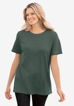 Waffle Thermal Satin Trim Tee