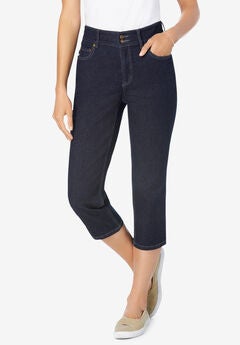 Secret Solutions™ Tummy Smoothing Denim Jean Capri