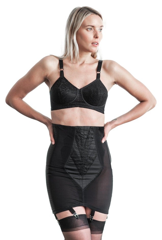 High Waist Open Bottom with Side Zipper, BLACK, alternate image number 2