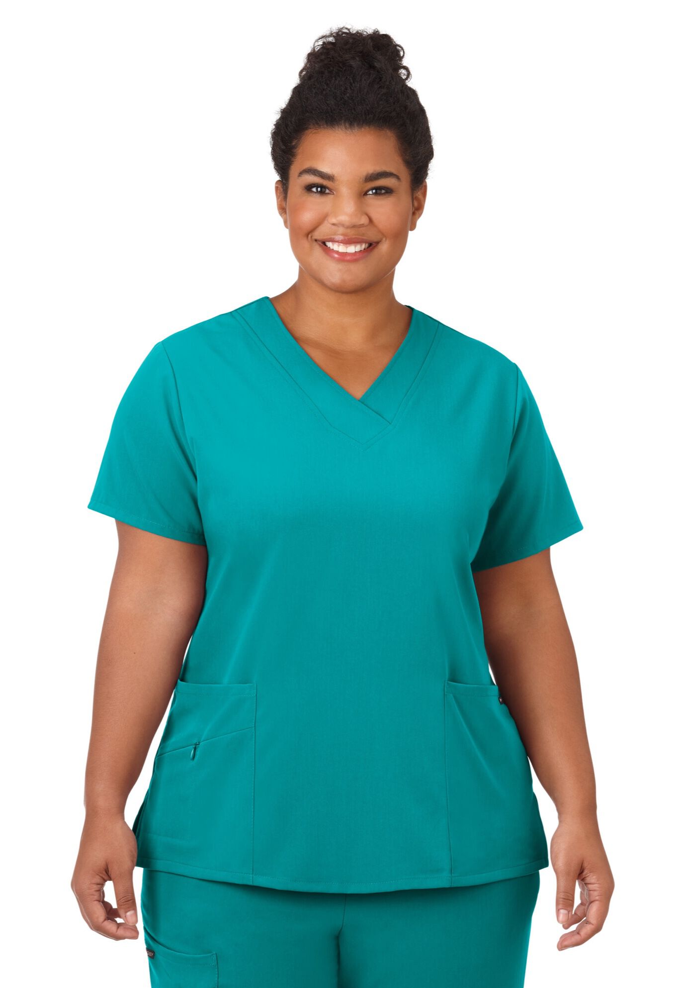 Jockey Scrubs Women's Favorite V-Neck Top, TEAL, hi-res image number 0