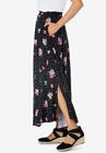 Pull-On Elastic Waist Soft Maxi Skirt, , alternate image number null