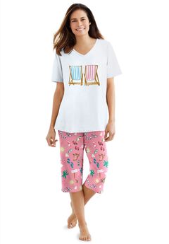 2-Piece Capri PJ Set