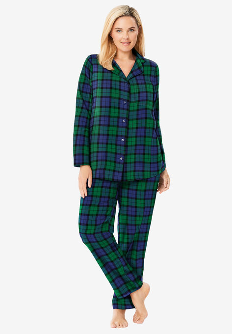 Classic Flannel Pajama Set , BLACK WATCH PLAID, hi-res image number null