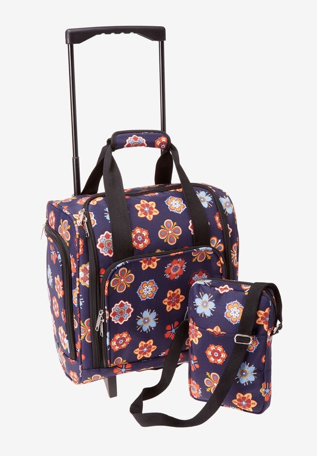 2-Piece Getaway Bag Set, NAVY FOLK MOTIFS, hi-res image number null