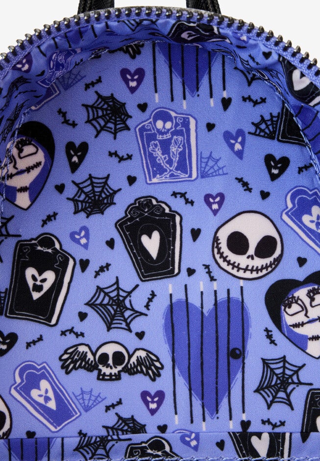 Loungefly X Disney Nightmare Before Christmas Jack And Sally Backpack, , alternate image number null