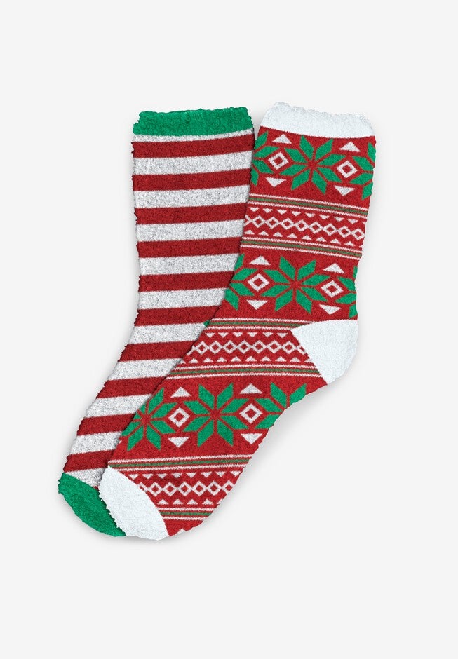 2-Pack Fuzzy Socks , HOLIDAY PACK, hi-res image number 0