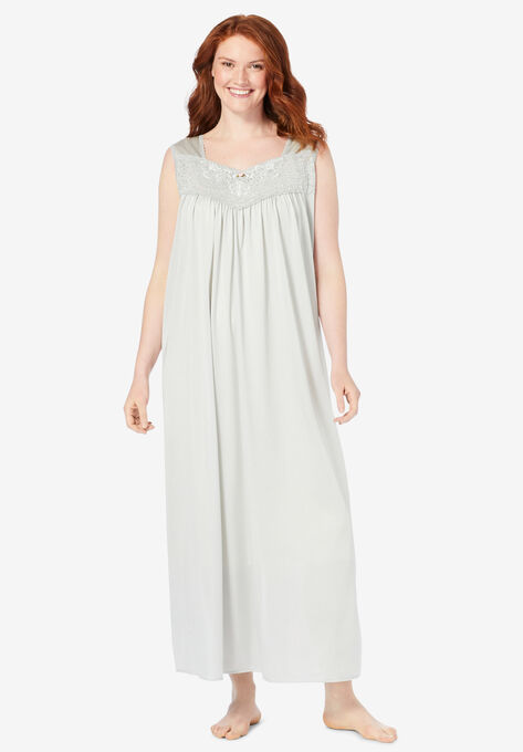 Long Tricot Knit Nightgown | Woman Within