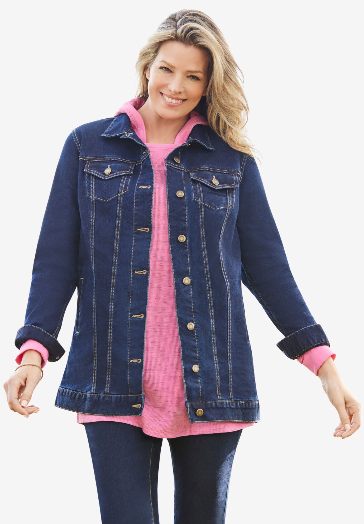 long denim jackets plus size