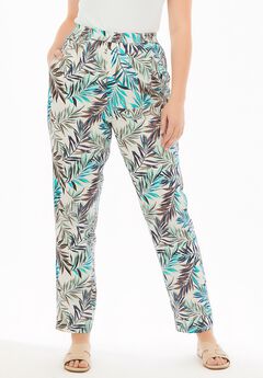 White Wide Leg Linen Pants