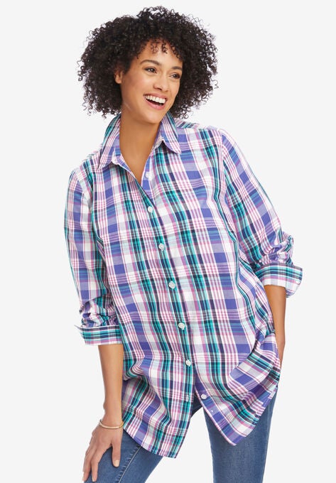 Perfect Long Sleeve Button Down Shirt Plus Sizeshirts Blouses