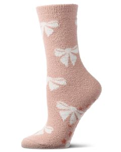 Bows Non-Skid Shea Butter Infused Micro Cozy Crew