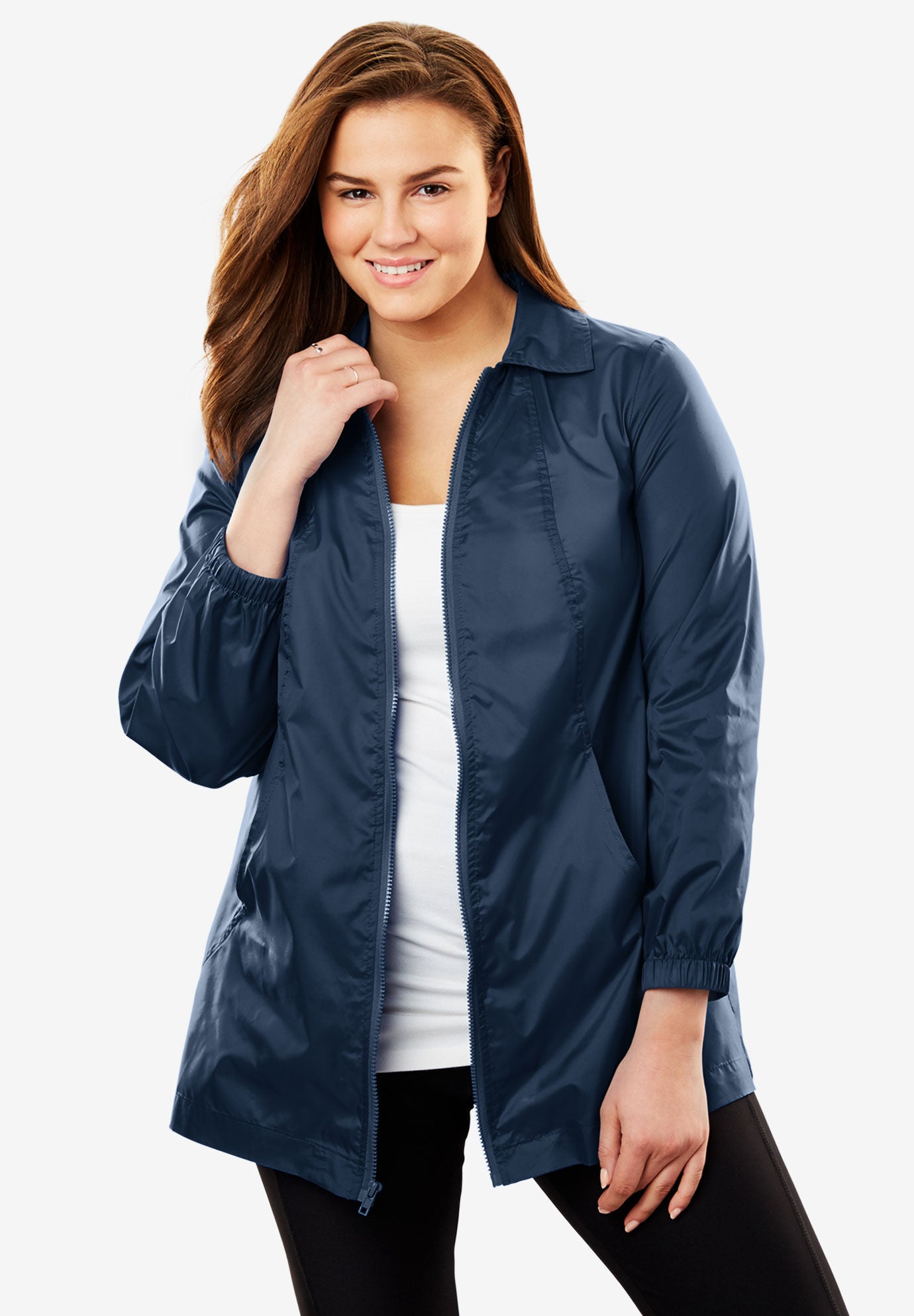women's lightweight nylon windbreaker