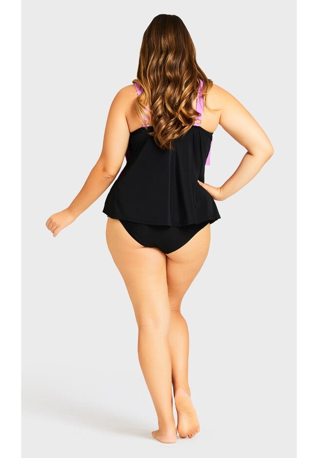 Knit High Waist Swim Brief, BLACK, alternate image number null