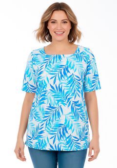 Printed Perfect Square-Neck Tee