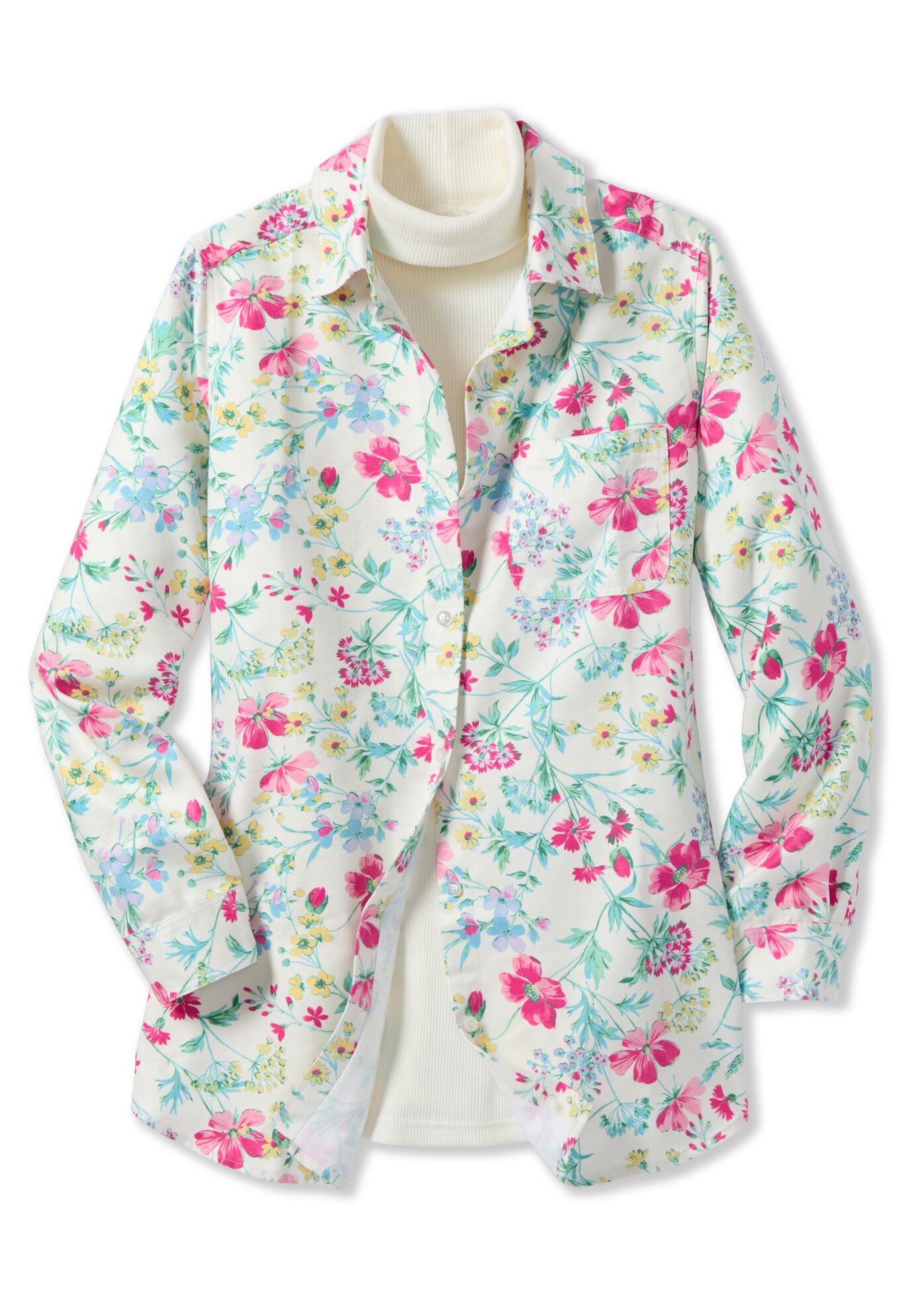 Soft Faux Suede Shirt, , on-hover image number 1