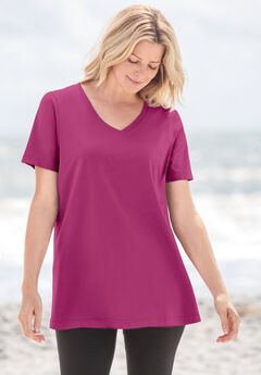 Perfect Short-Sleeve V-Neck Tee