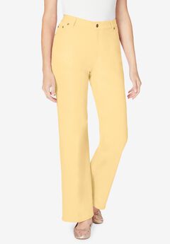 Wide-Leg Stretch Denim Jean