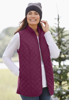 Zip-Front Quilted Vest