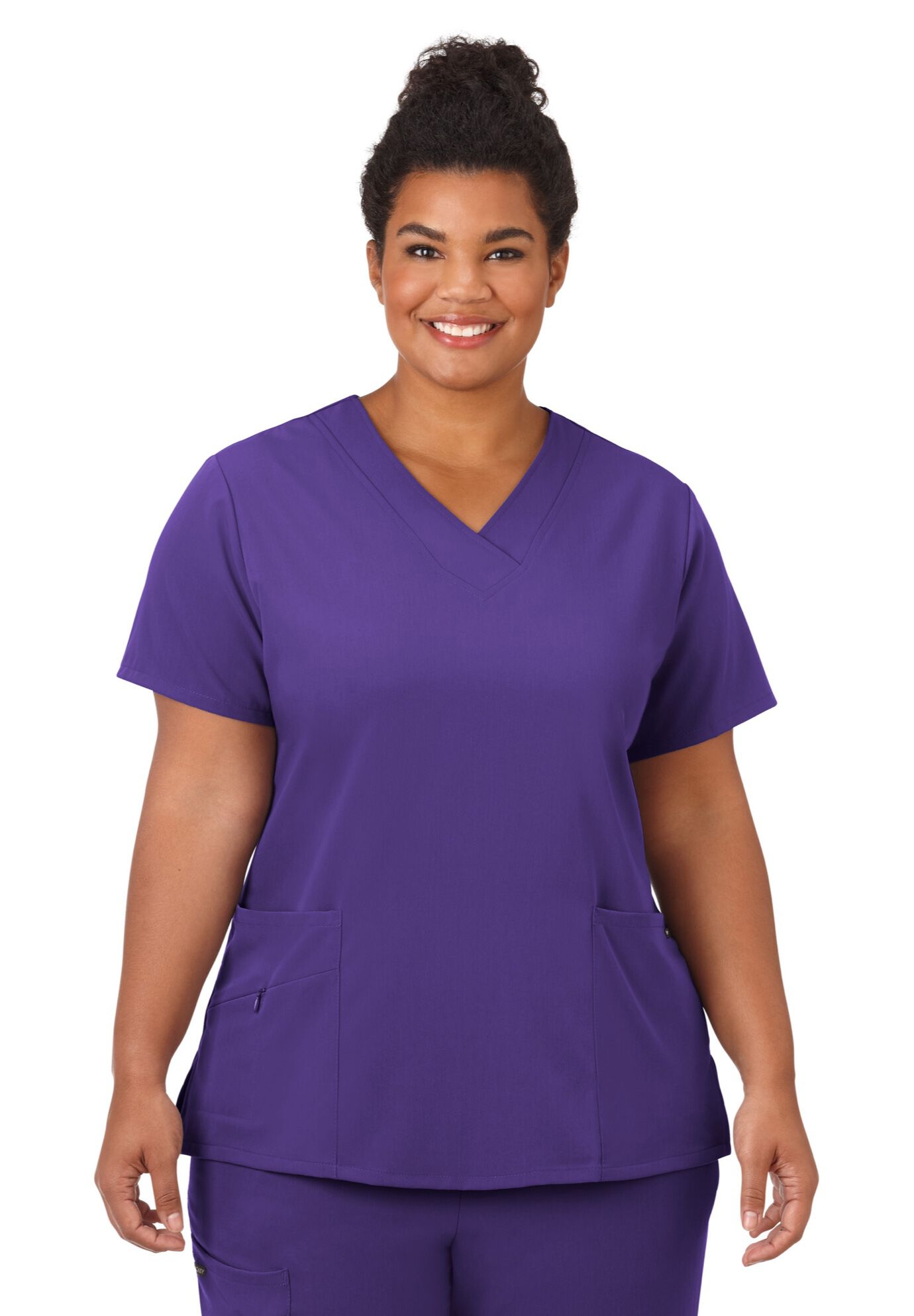 Jockey Scrubs Women&#39;s Favorite V-Neck Top, PURPLE, hi-res image number 0