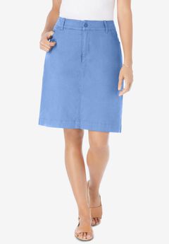 Adjustable Waist Chino Skort