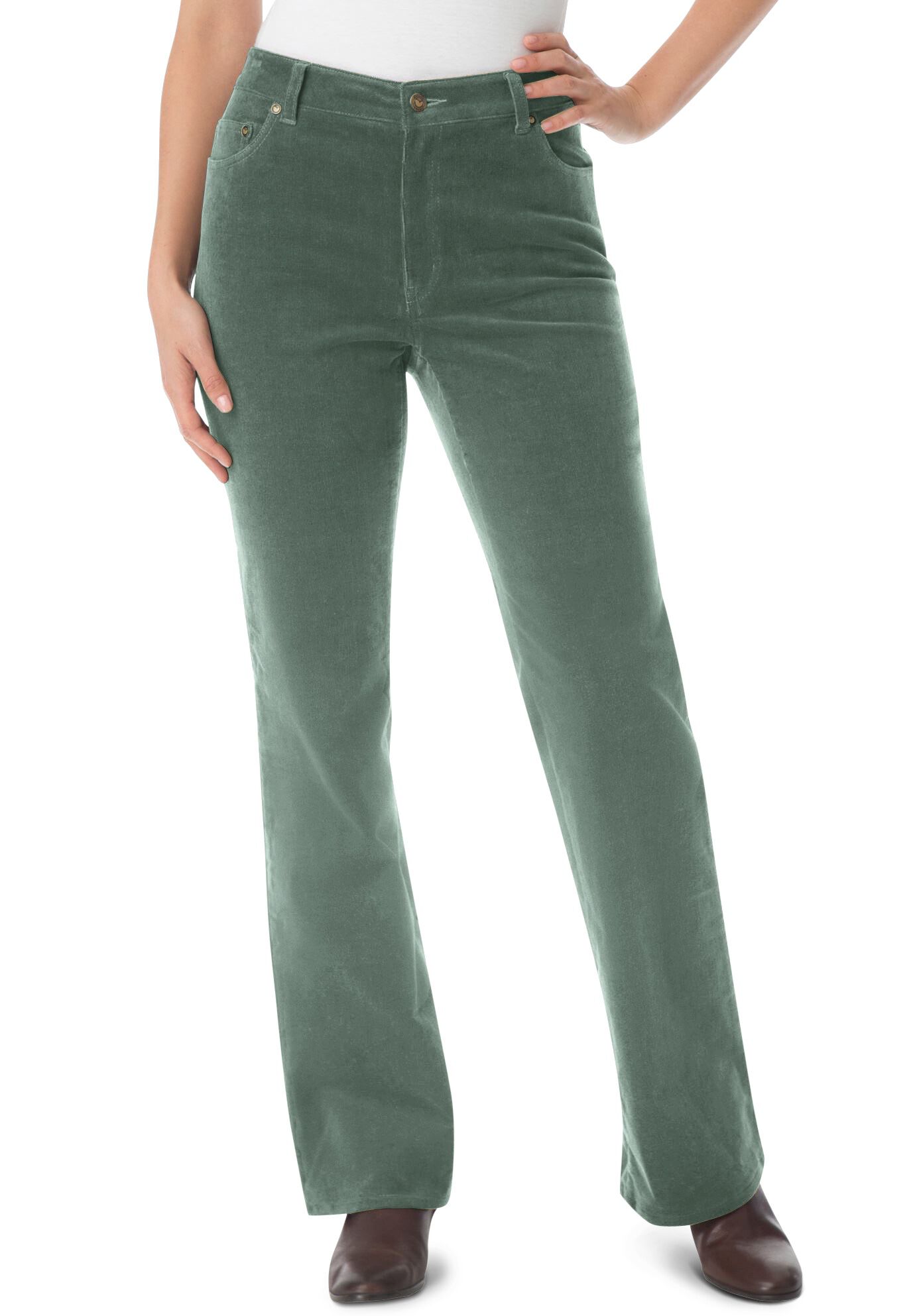 woman within corduroy pants