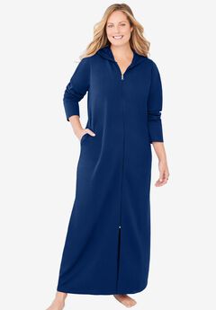 Long Hooded Fleece Sweatshirt Robe