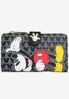 Loungefly X Disney Women'S Mickey Mouse Snap Flap Wallet Black Red Icons Wallet, , alternate image number null