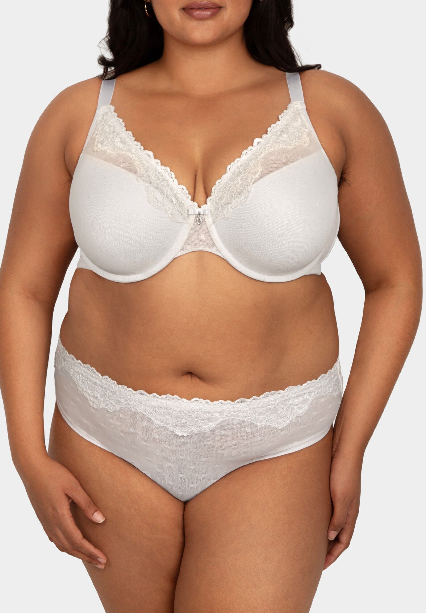 Sheer Whisper Plunge T-shirt Bra, PEARL, alternate image number 2