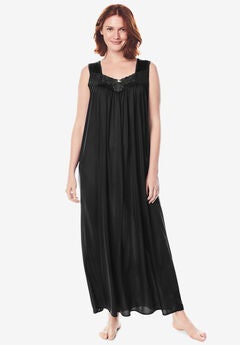 Long Tricot Knit Nightgown