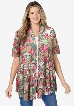 Lightweight Open Front Cardigan