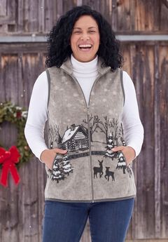 Zip-Front Microfleece Vest