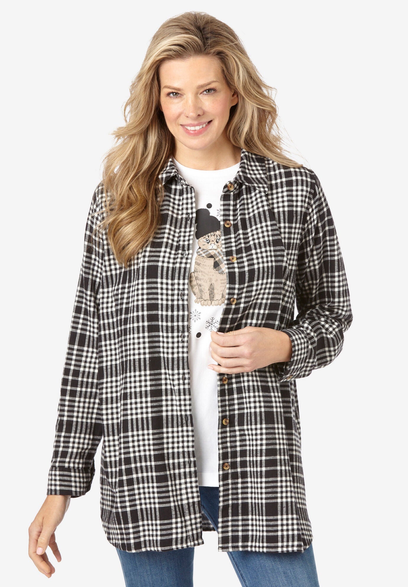 Flannel top two piece