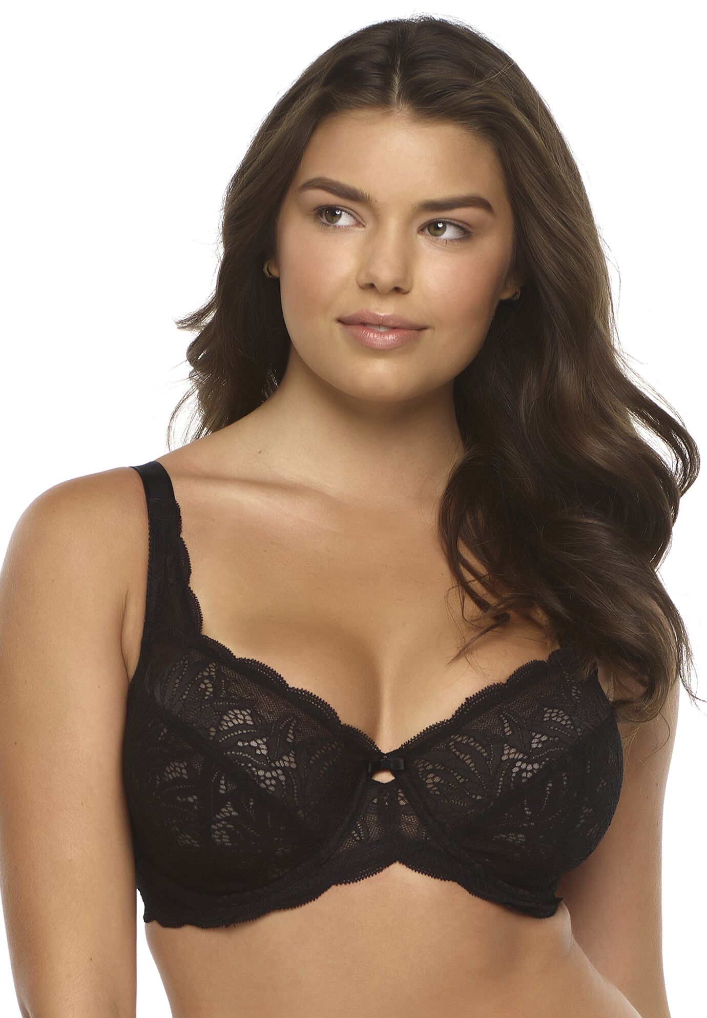 Peridot Unlined Lace Bra, BLACK, hi-res image number 0