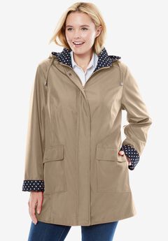 Dot Trim Raincoat