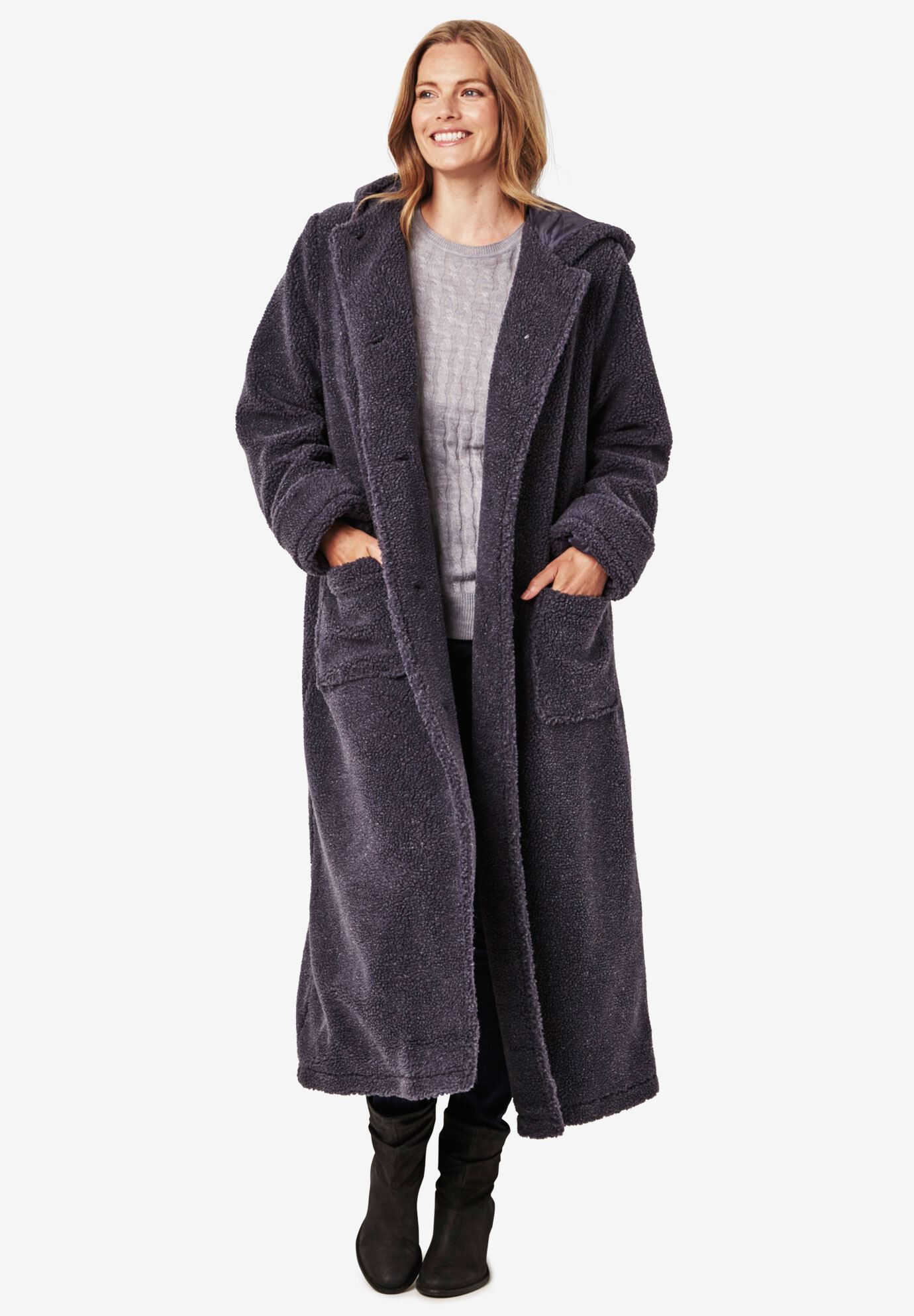 fleece duster coat