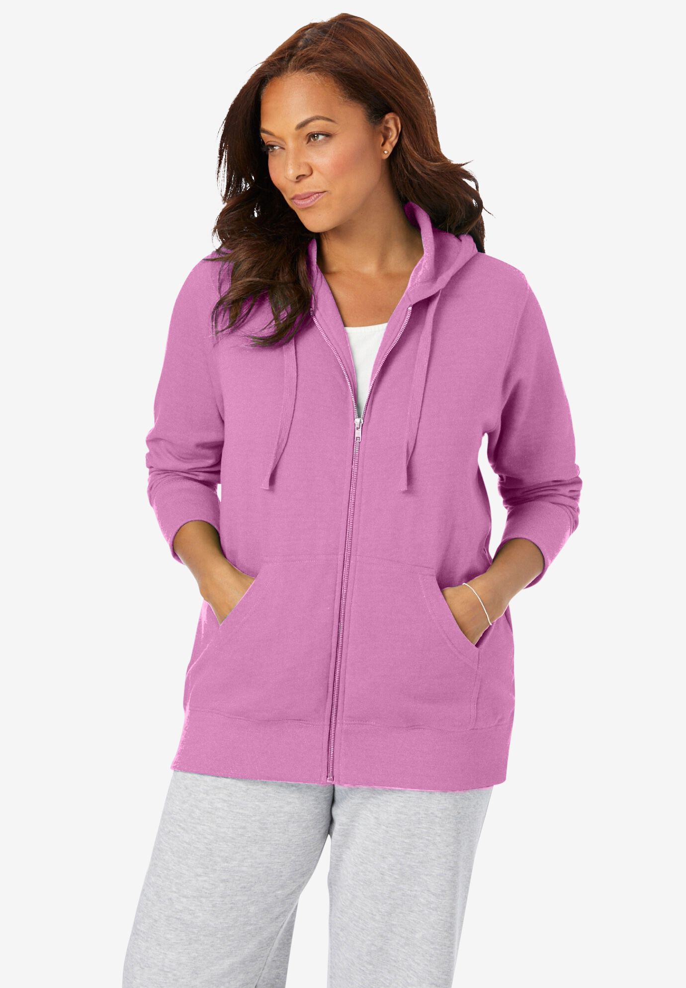 woman within fleece jacket
