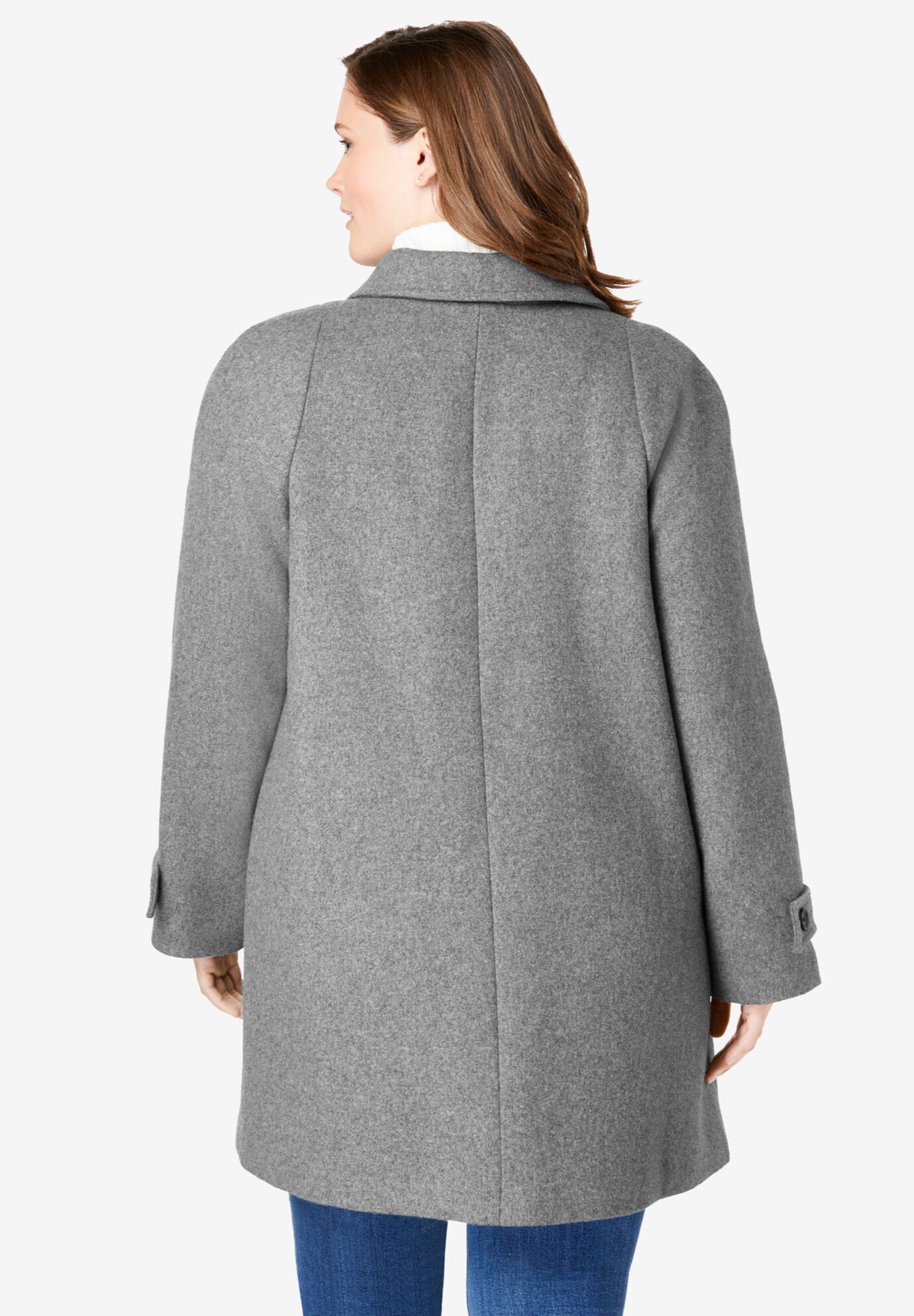 Wool-Blend Classic A-Line Coat