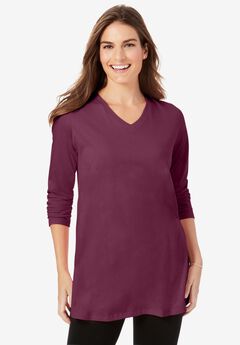 Perfect Long-Sleeve V-Neck Tunic