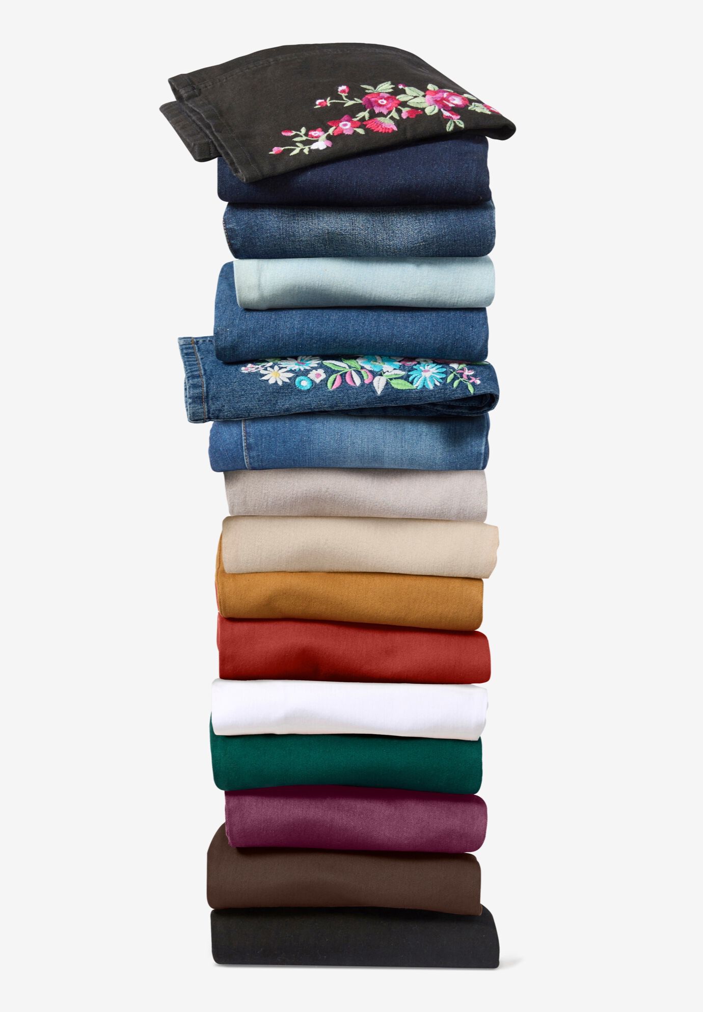 Stretch Denim Five-Pocket Bootcut Jeans, , alternate image number 3